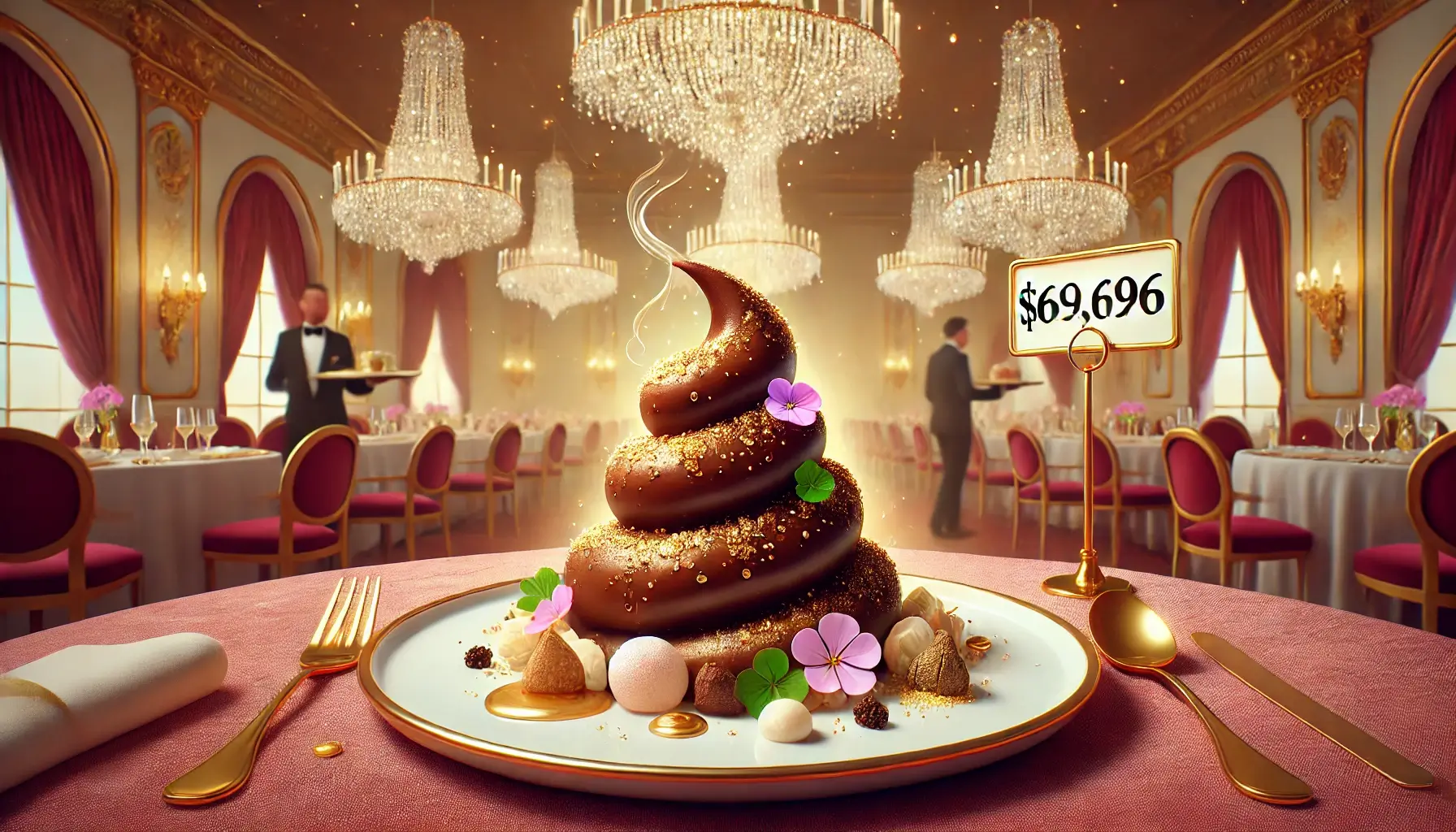 poop dish chocolate cake expensive